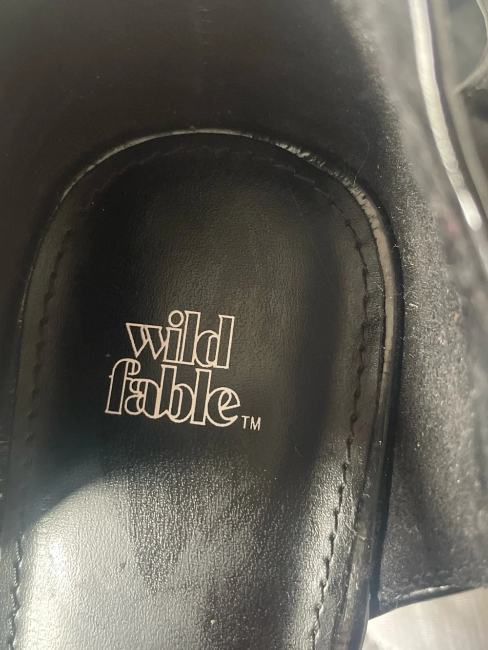 wild fable Black Patent Platform Mary Jane Heels with Ankle Strap